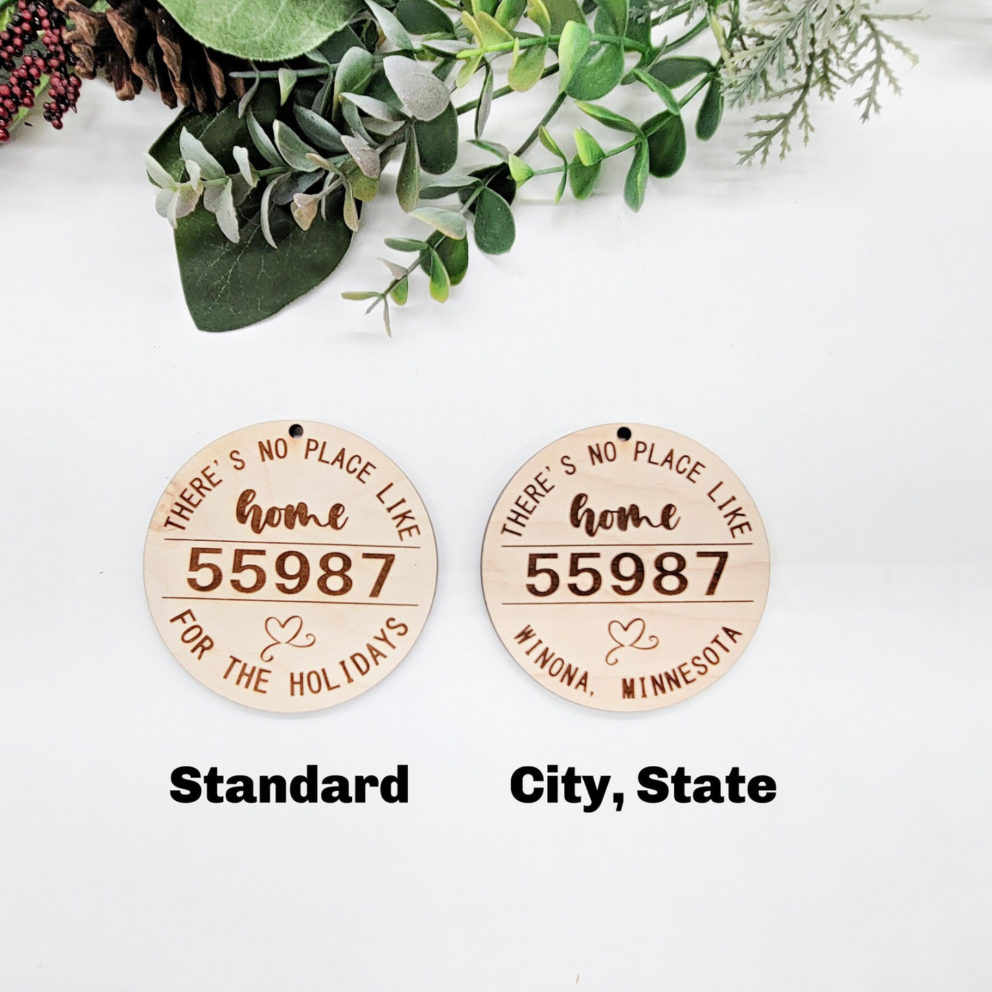 Zip Code Christmas Ornament