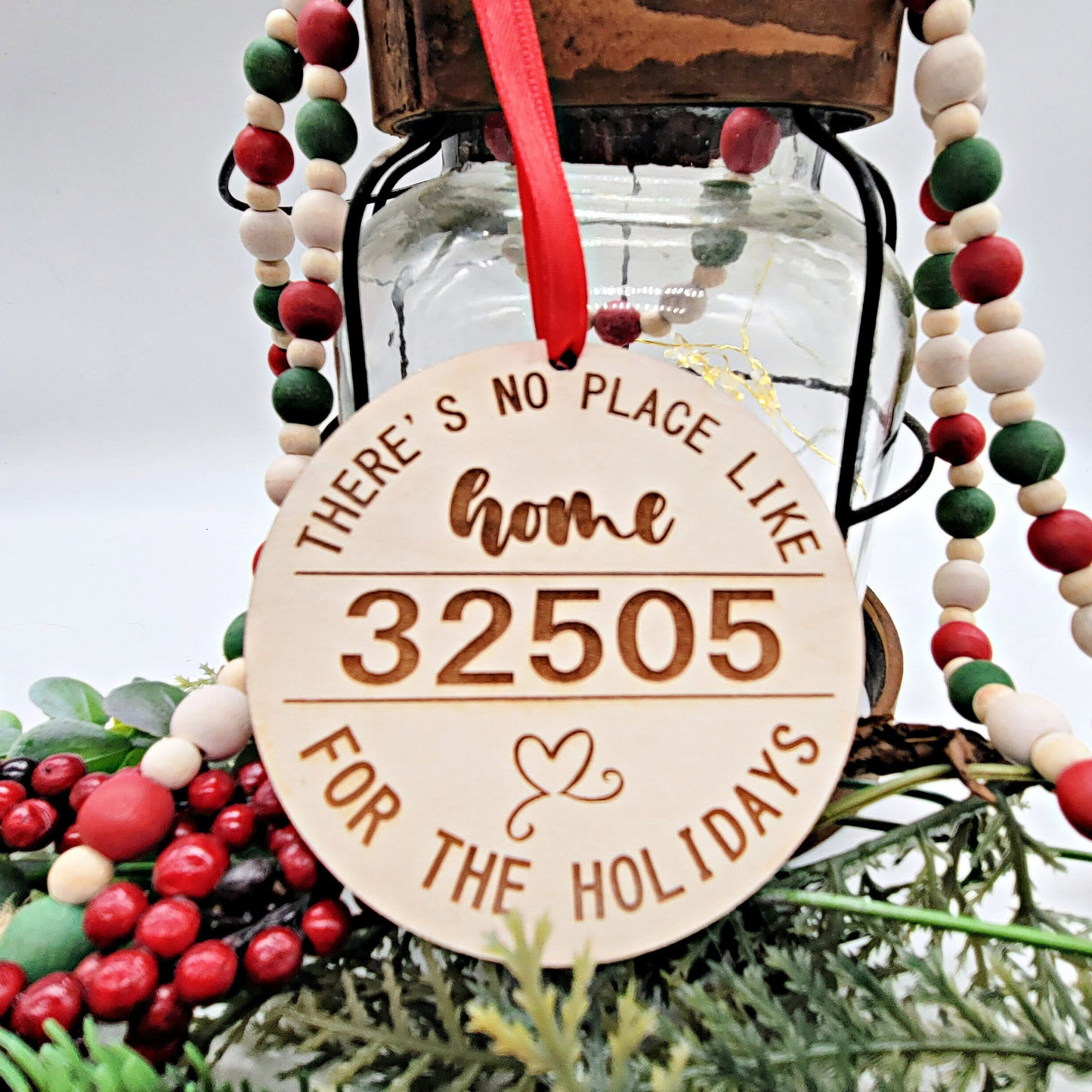 Zip Code Christmas Ornament
