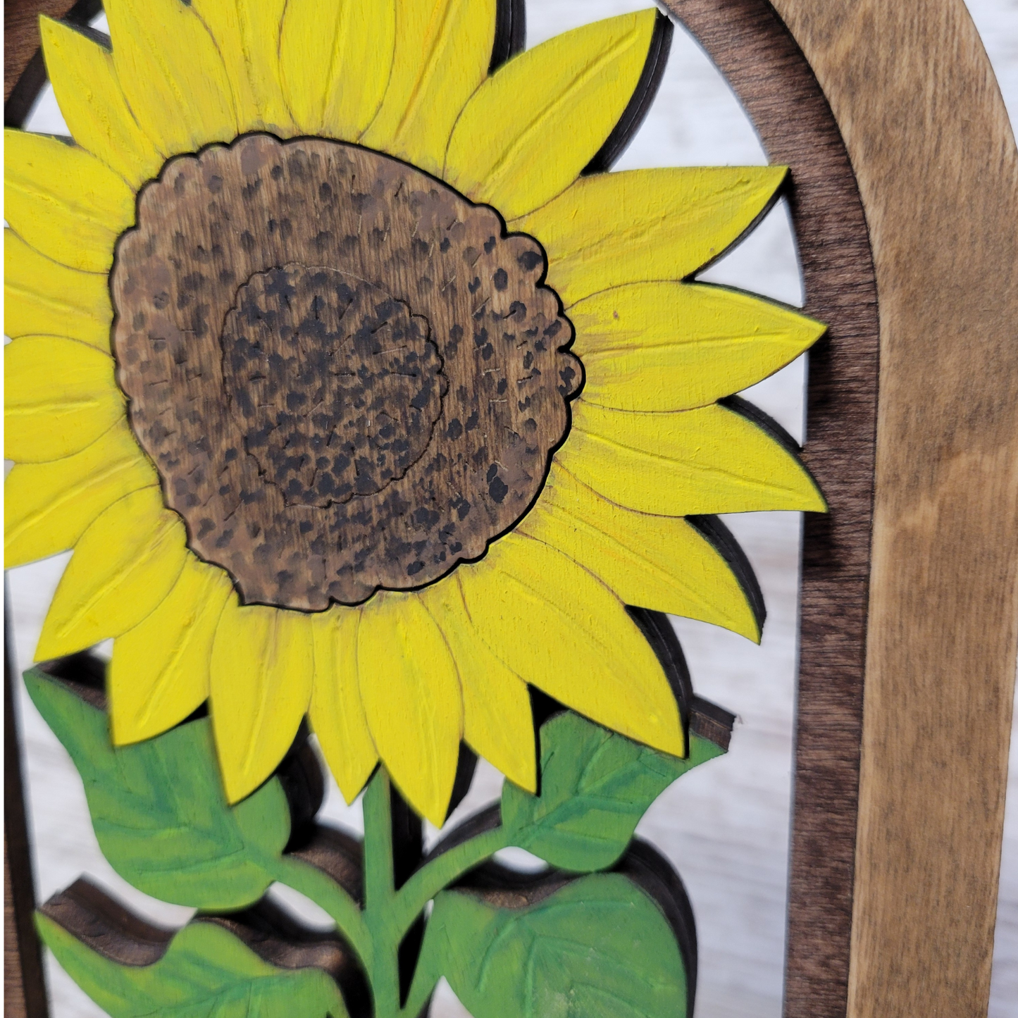 Sunflower Arch Mantle Decor