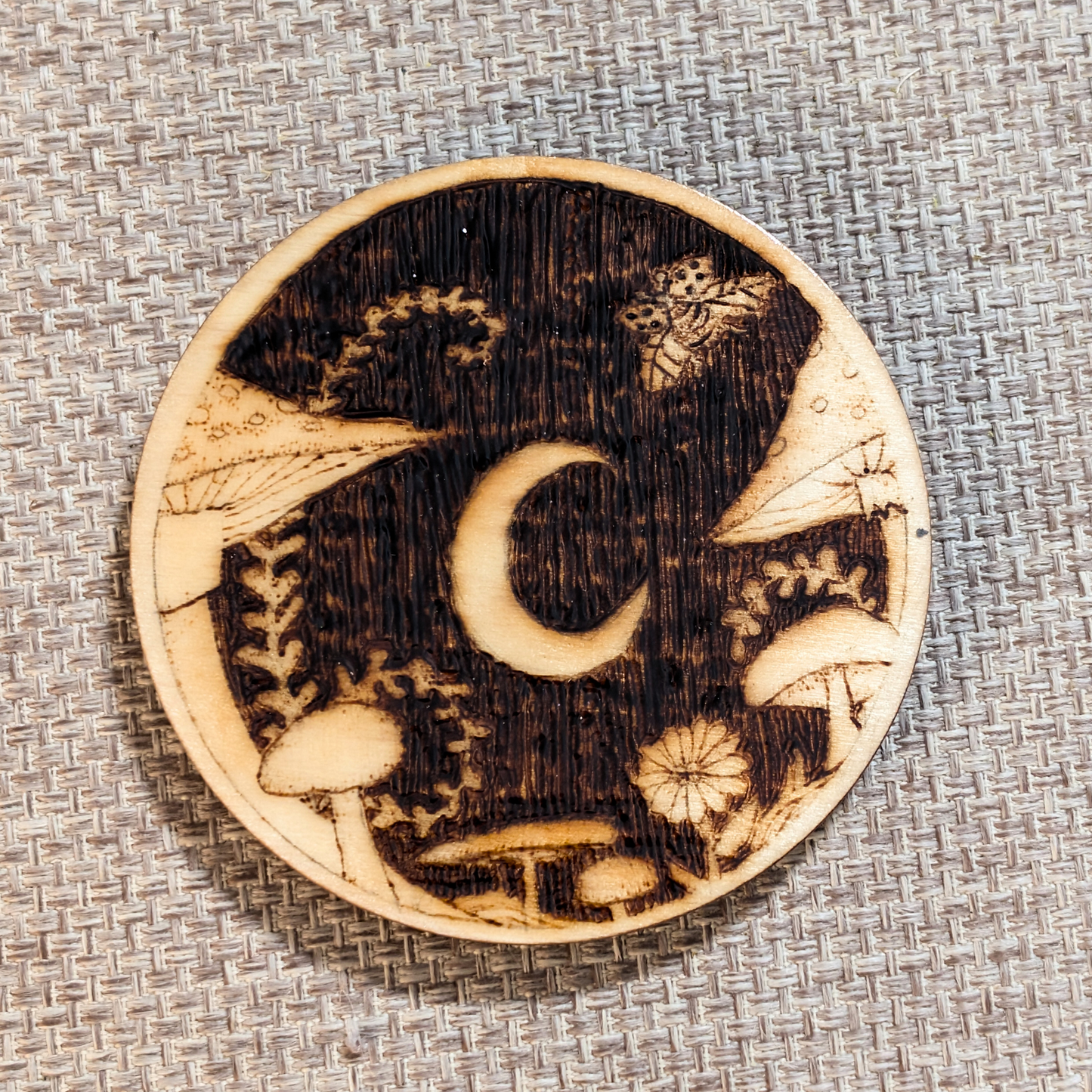 Single Coasters (Wood-Burned)