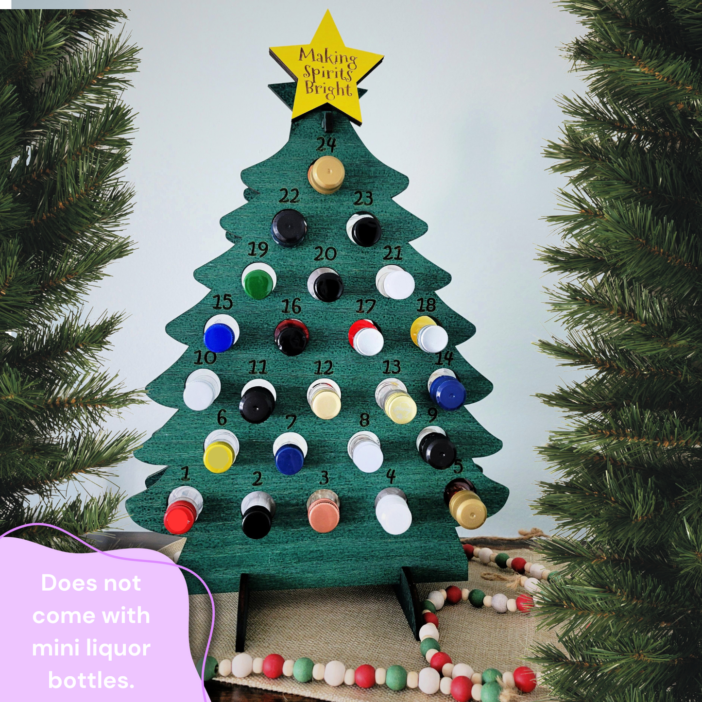Adult Advent Christmas Calendar for Mini Liquor Bottles
