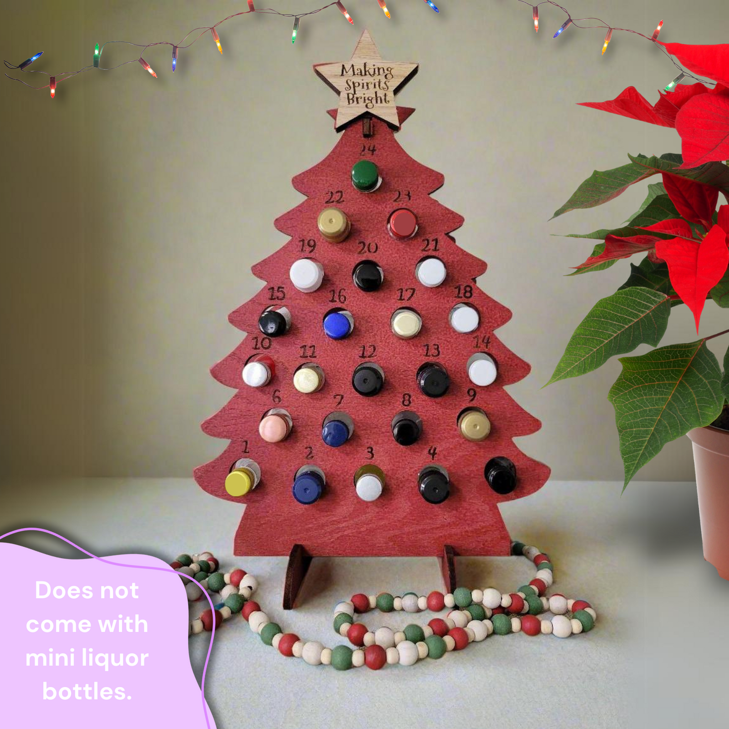 Adult Advent Christmas Calendar for Mini Liquor Bottles