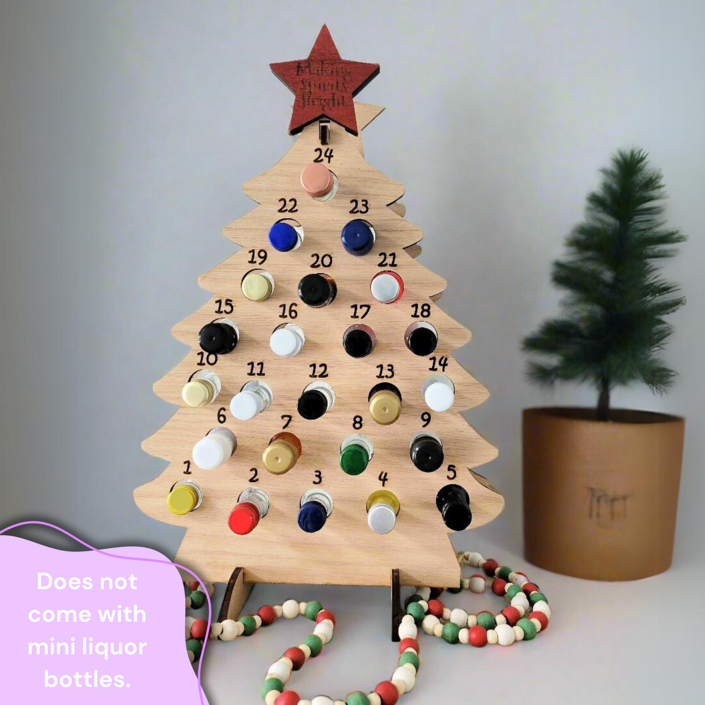 Adult Advent Christmas Calendar for Mini Liquor Bottles