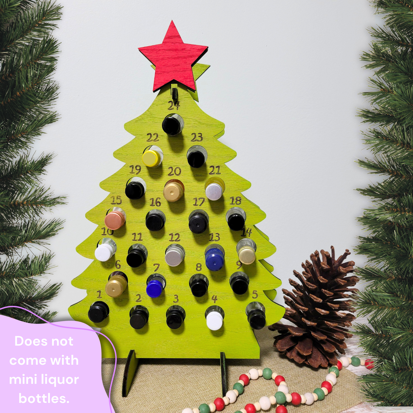 Adult Advent Christmas Calendar for Mini Liquor Bottles