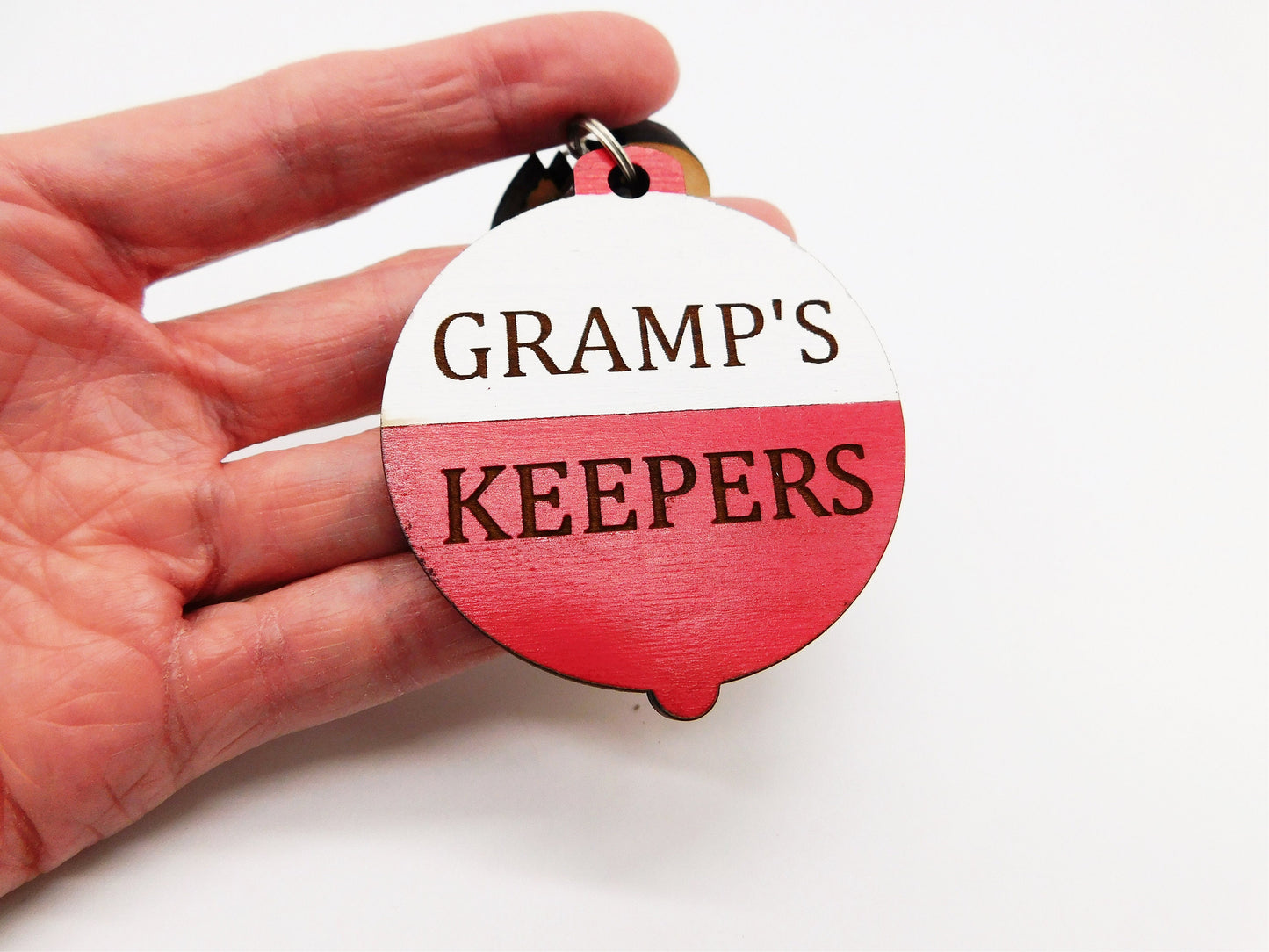 Daddy's Keepers Fishing Bobber Keychain