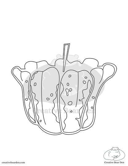 Funky Pumpkins Coloring Pages - Digital Download