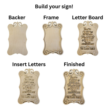 Spooky Your Family Name Sign DIY Craft Project Kit