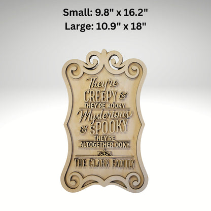 Spooky Your Family Name Sign DIY Craft Project Kit