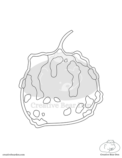 Funky Pumpkins Coloring Pages - Digital Download