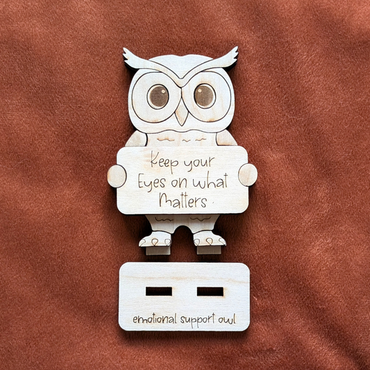 Emotional Support Desk Animal, Desk Decor, Wooden Craft, DIY