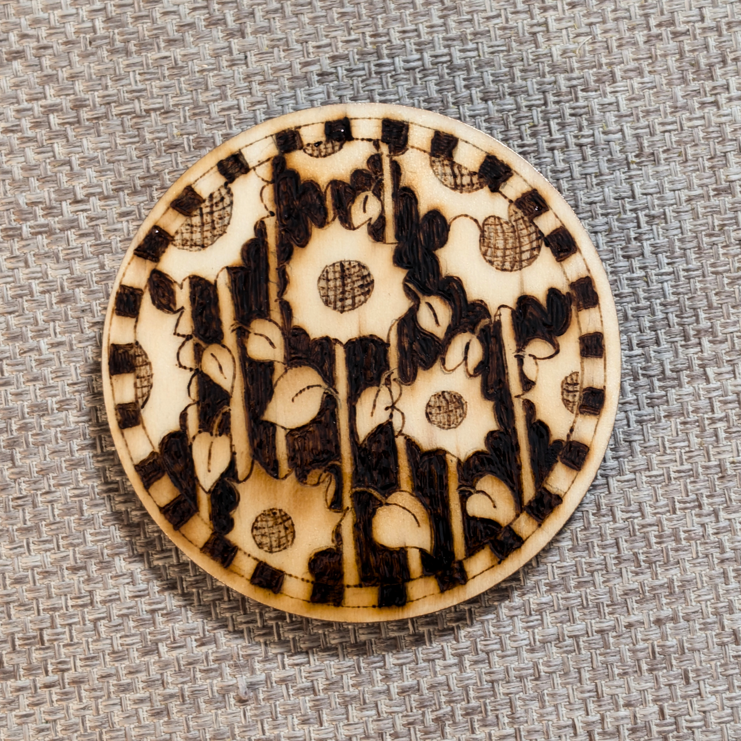 Single Coasters (Wood-Burned)
