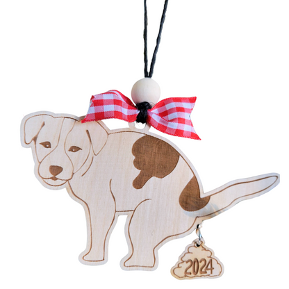 2025 Pooping Dog Christmas Ornament