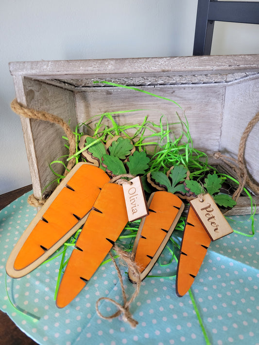 Personalized Easter Basket Carrot Tag