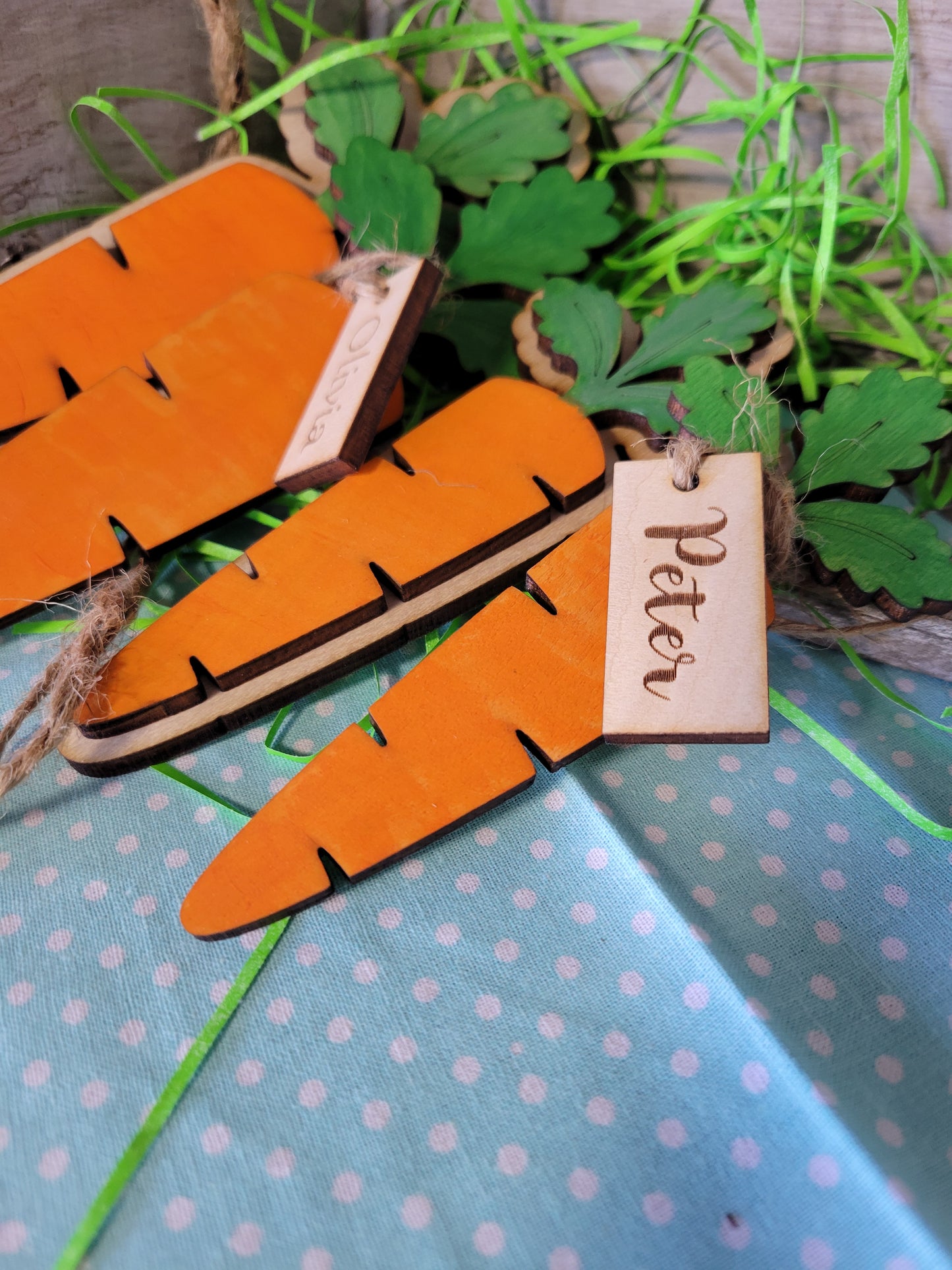 Personalized Easter Basket Carrot Tag