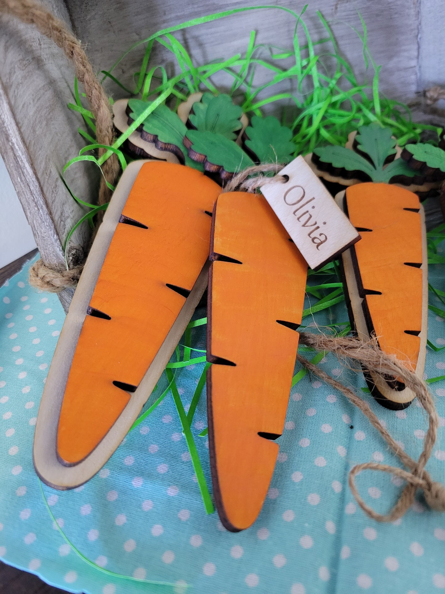 Personalized Easter Basket Carrot Tag