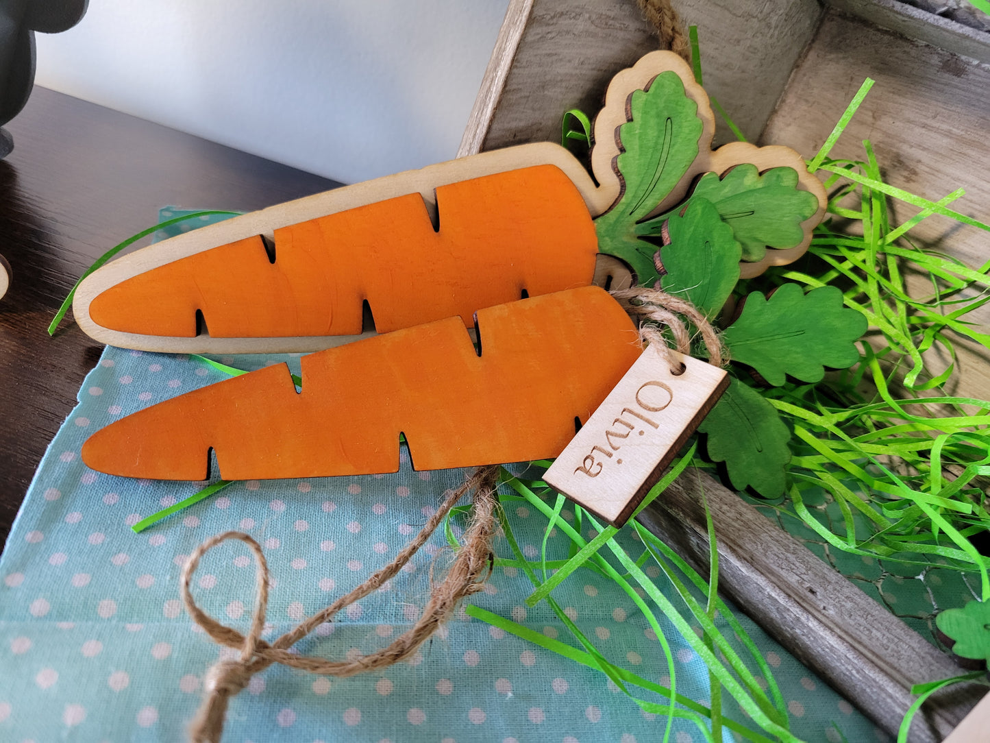 Personalized Easter Basket Carrot Tag