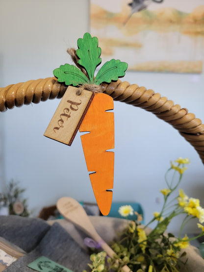 Personalized Easter Basket Carrot Tag