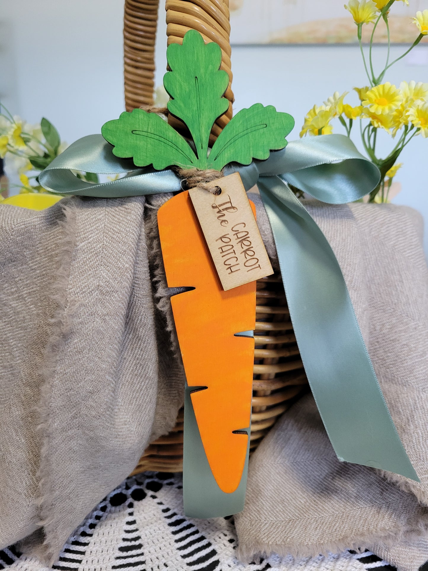Personalized Easter Basket Carrot Tag