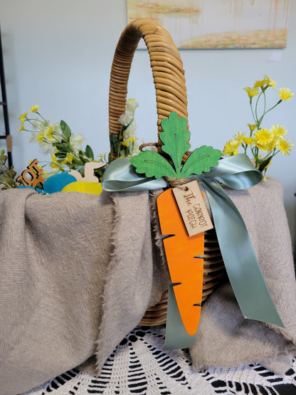 Personalized Easter Basket Carrot Tag