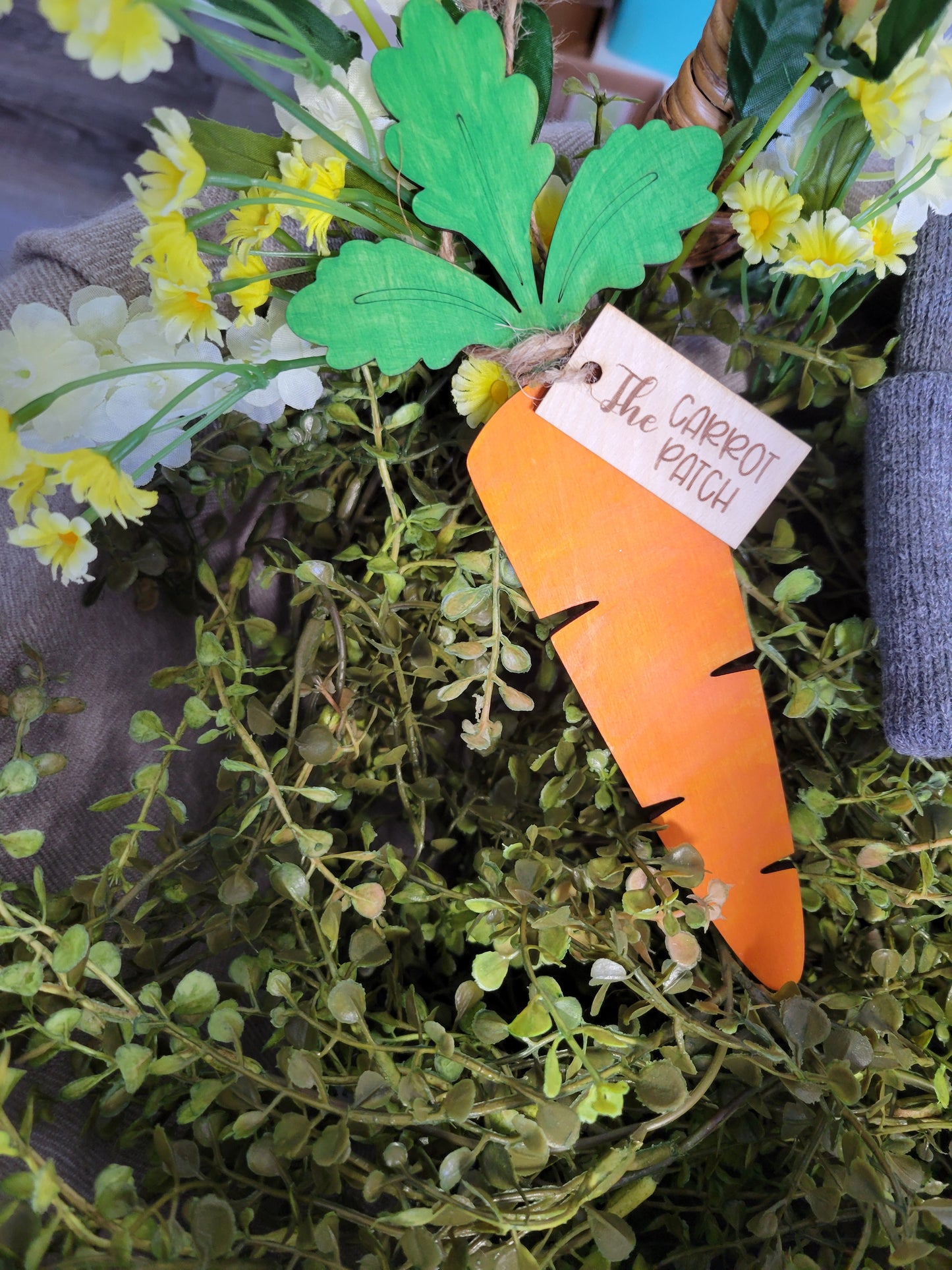 Personalized Easter Basket Carrot Tag