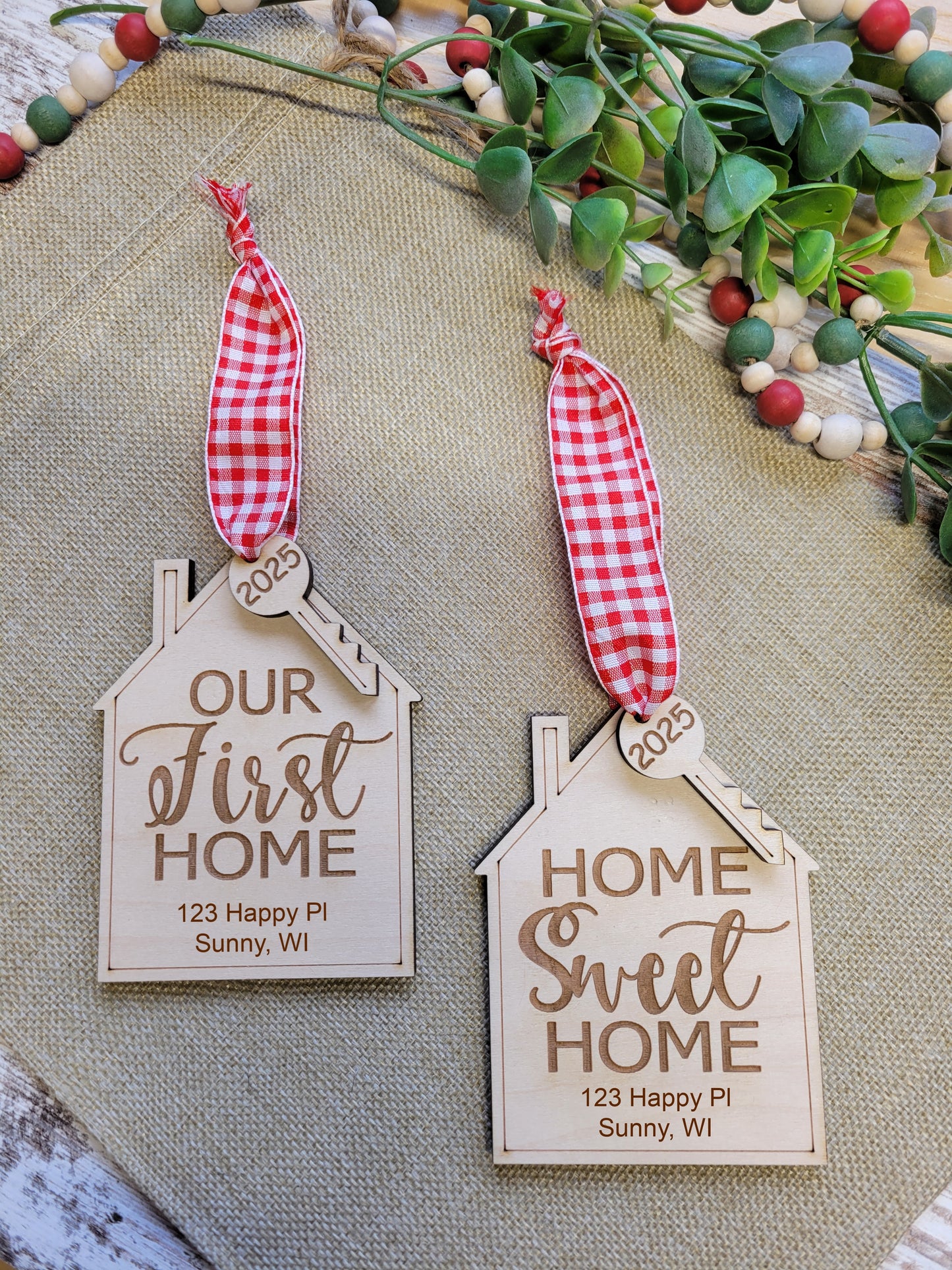 Our First Home or Home Sweet Home Christmas Ornament for 2025