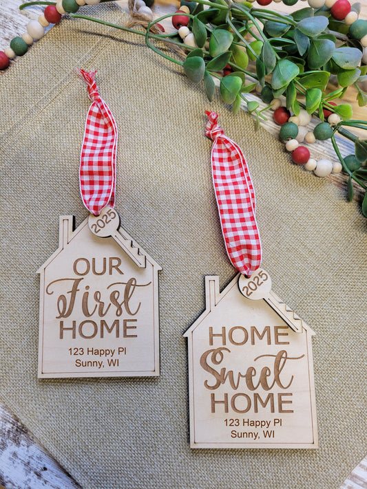 Our First Home or Home Sweet Home Christmas Ornament for 2025