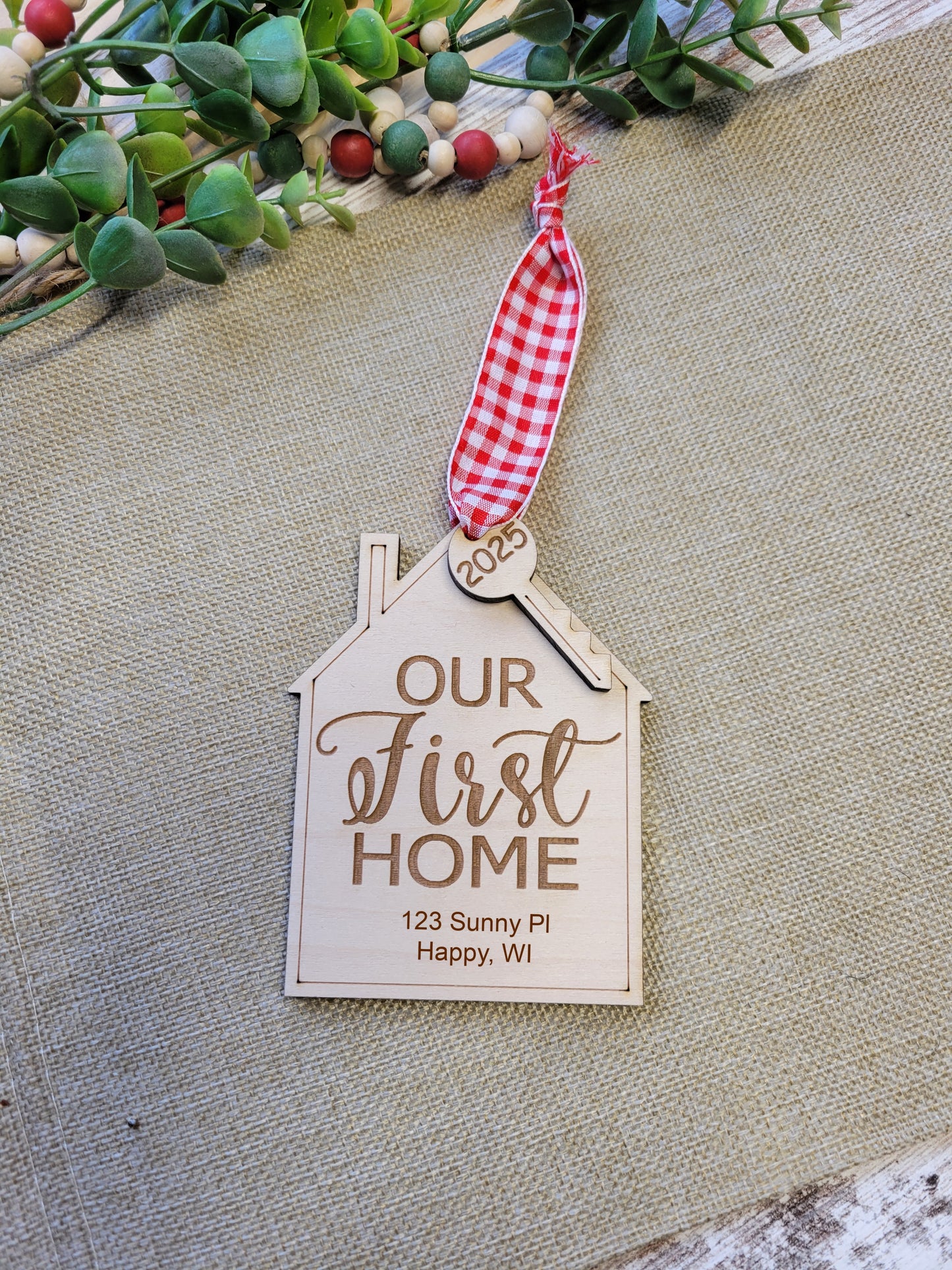Our First Home or Home Sweet Home Christmas Ornament for 2025