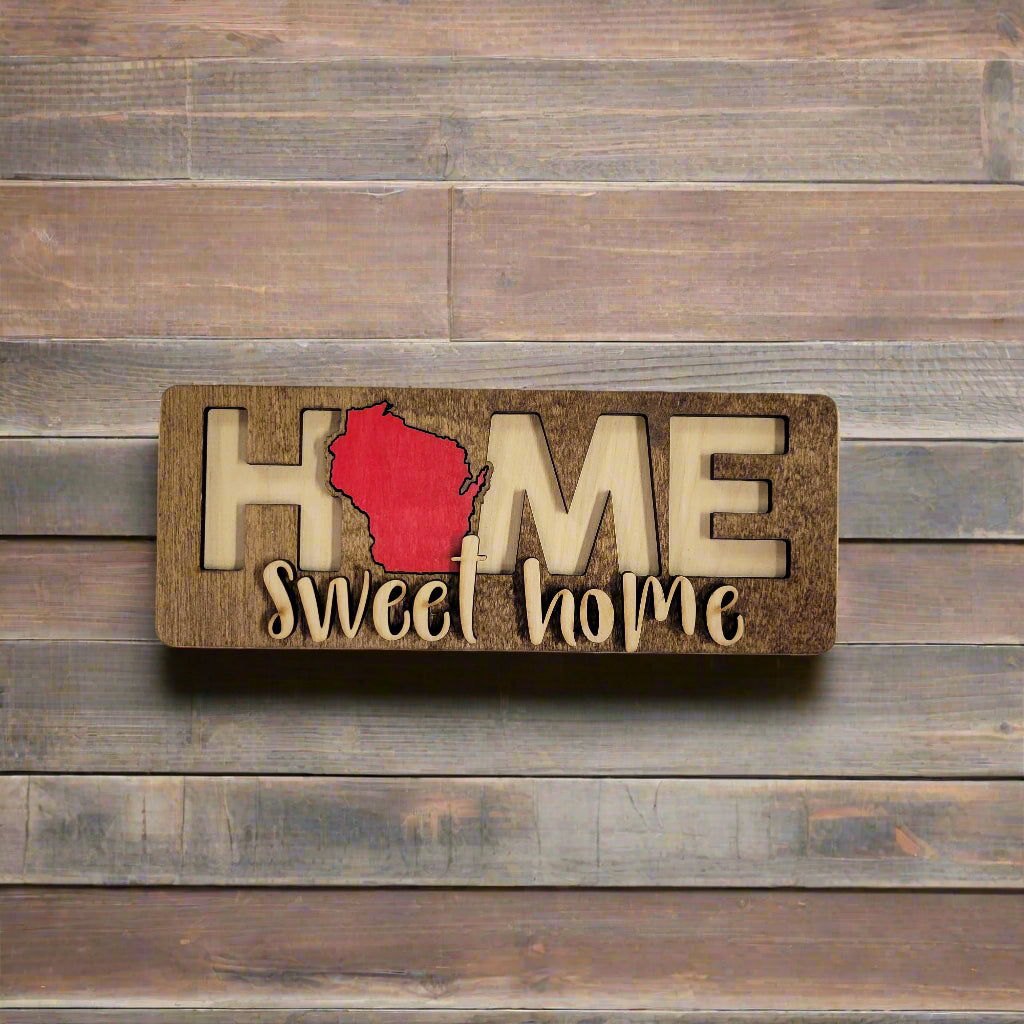 Home Sweet Home State Sign