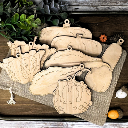 Funky Pumpkins Craft, Wooden Blank