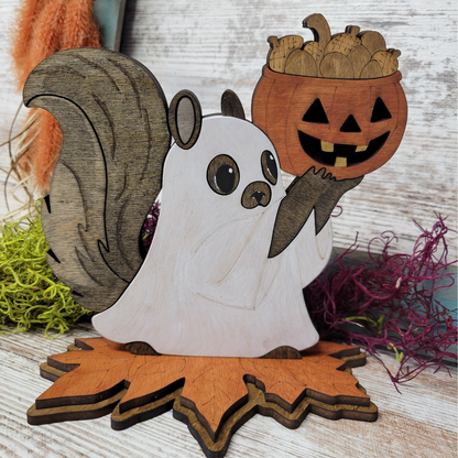 Nutcracker & Ghost Squirrel Mantle or Tabletop Display