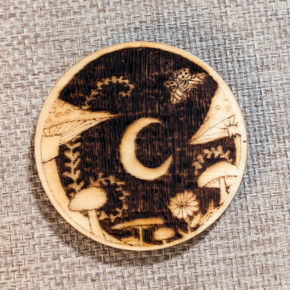 Single Coasters (Wood-Burned)