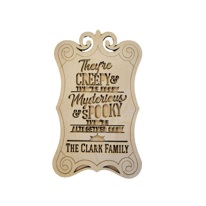 Spooky Your Family Name Sign DIY Craft Project Kit