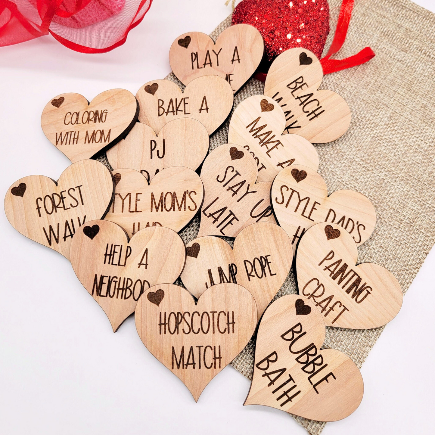 Family Activity Tokens for Valentine's Day or Rewards for Kids