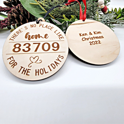 Zip Code Christmas Ornament