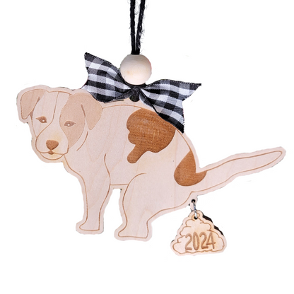 2025 Pooping Dog Christmas Ornament
