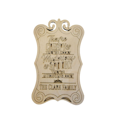 Spooky Your Family Name Sign DIY Craft Project Kit