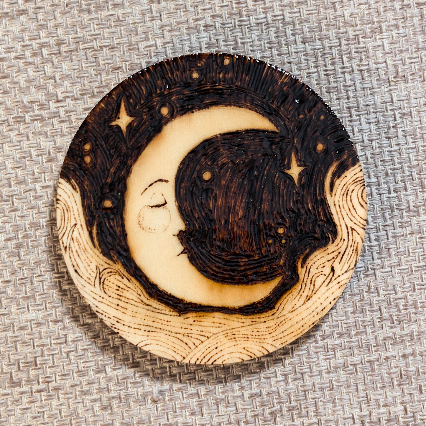 Single Coasters (Wood-Burned)
