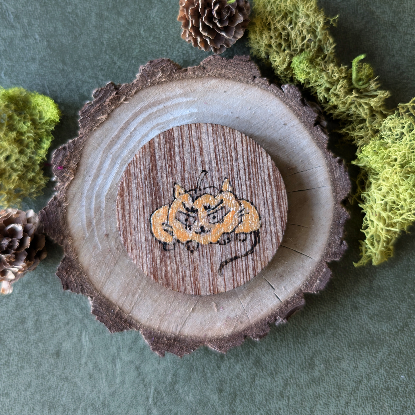 Halloween Magnets (Wood-Burned)