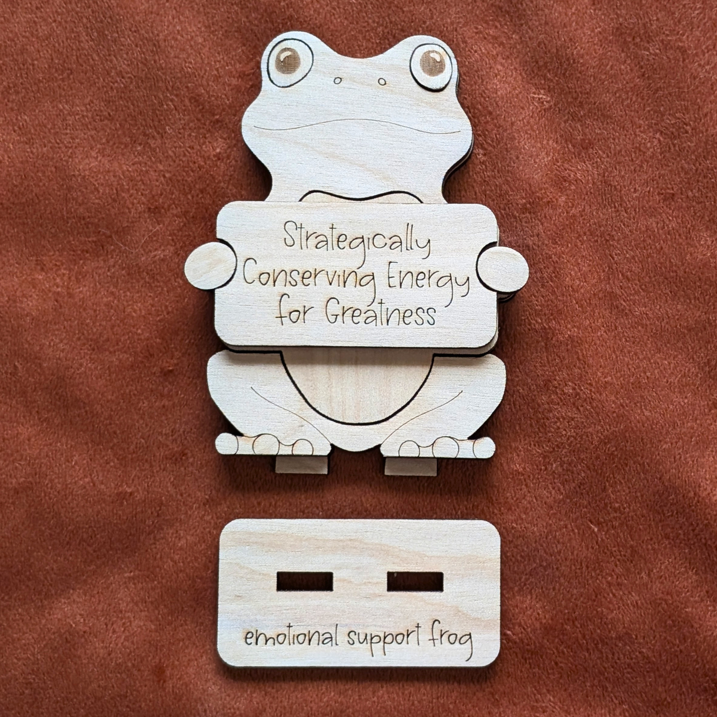 Emotional Support Desk Animal, Desk Decor, Wooden Craft, DIY