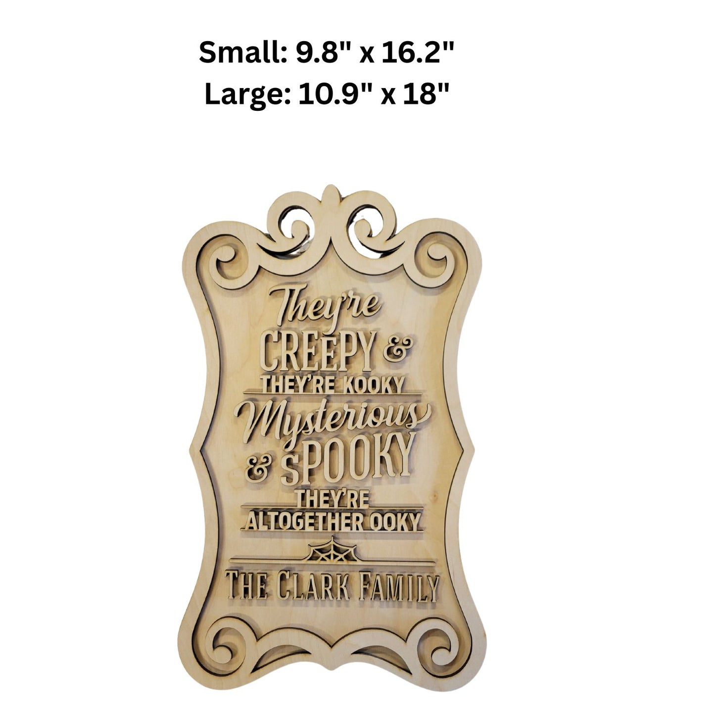 Spooky Your Family Name Sign DIY Craft Project Kit