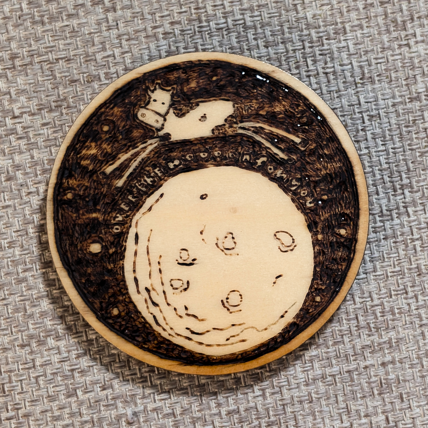 Single Coasters (Wood-Burned)