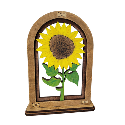 Sunflower Arch Mantle Decor