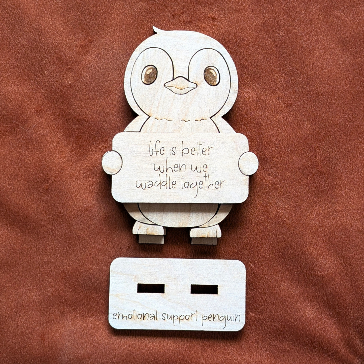 Emotional Support Desk Animal, Desk Decor, Wooden Craft, DIY