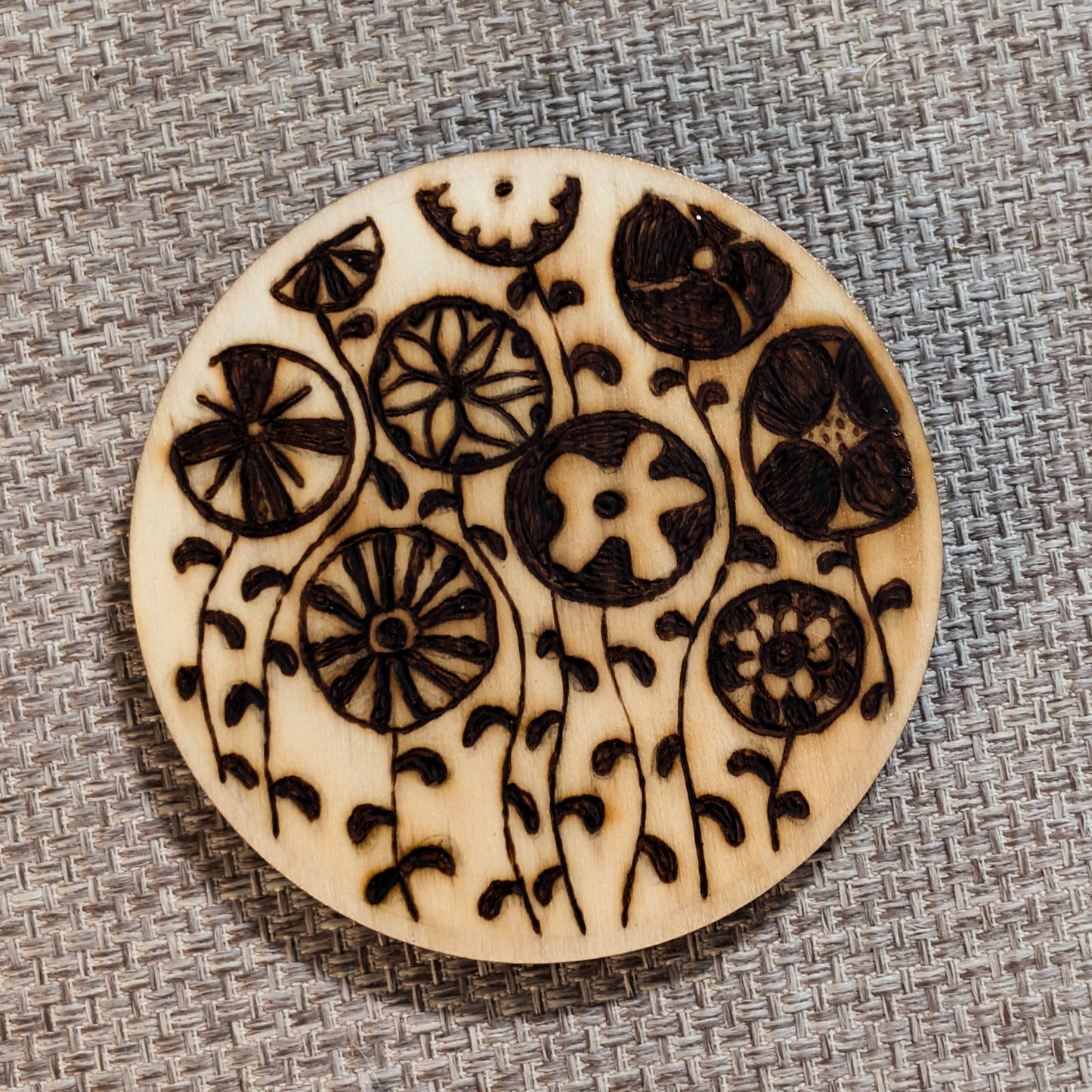 Single Coasters (Wood-Burned)