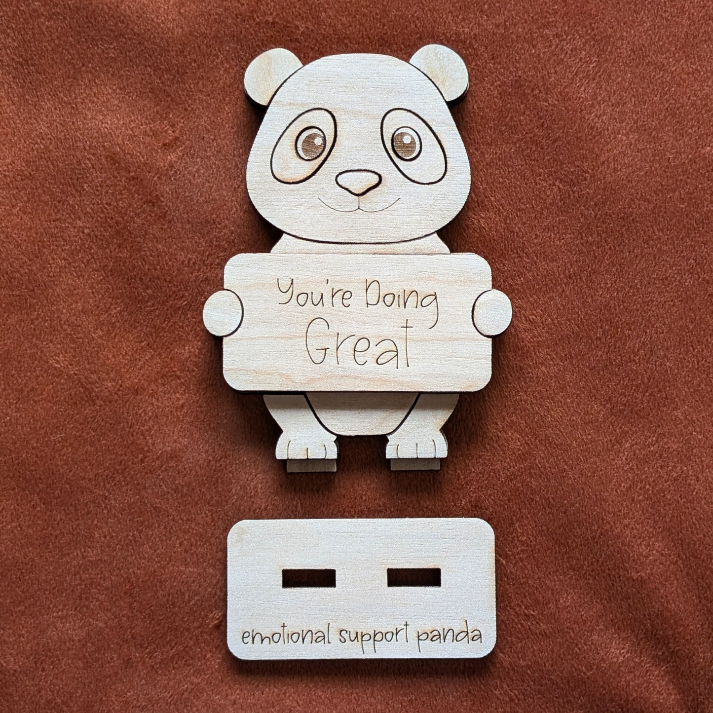Emotional Support Desk Animal, Desk Decor, Wooden Craft, DIY