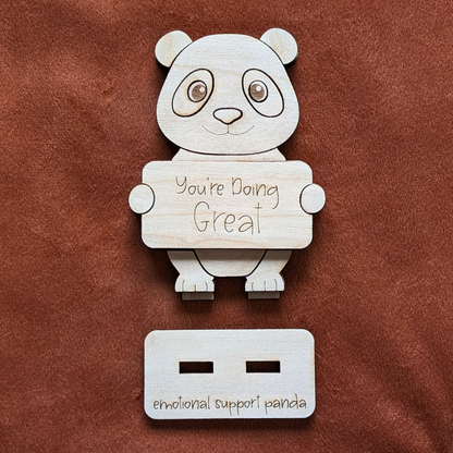 Emotional Support Desk Animal, Desk Decor, Wooden Craft, DIY