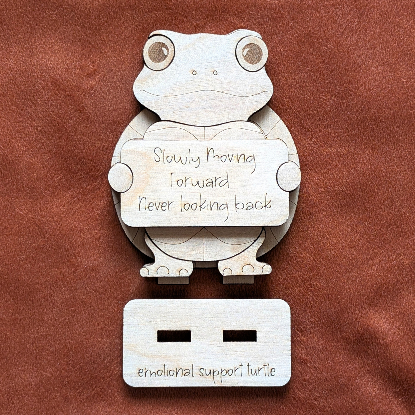 Emotional Support Desk Animal, Desk Decor, Wooden Craft, DIY