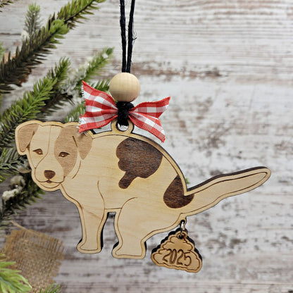 2025 Pooping Dog Christmas Ornament