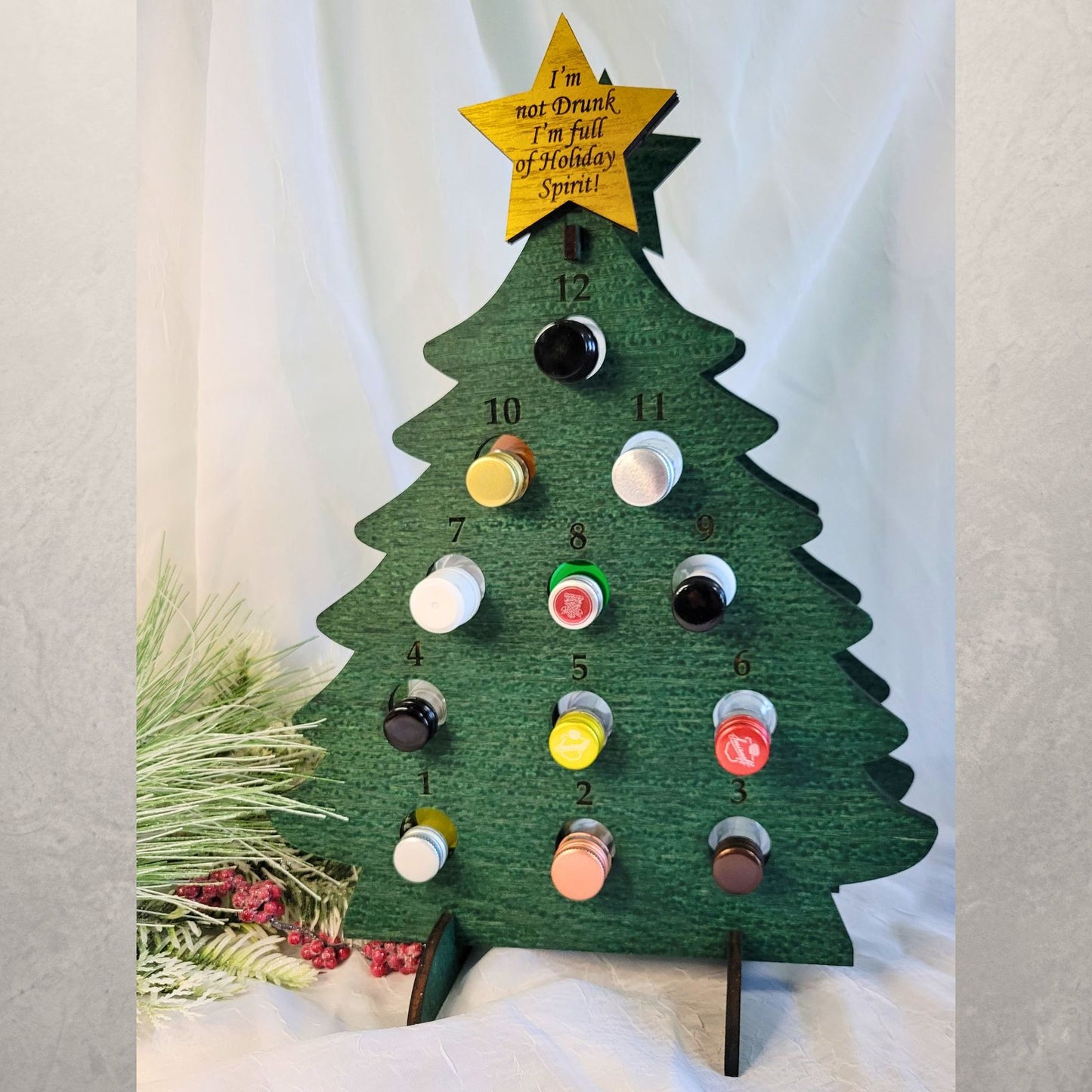 12 Days of Christmas Advent Calendar for Mini Liquor Bottles