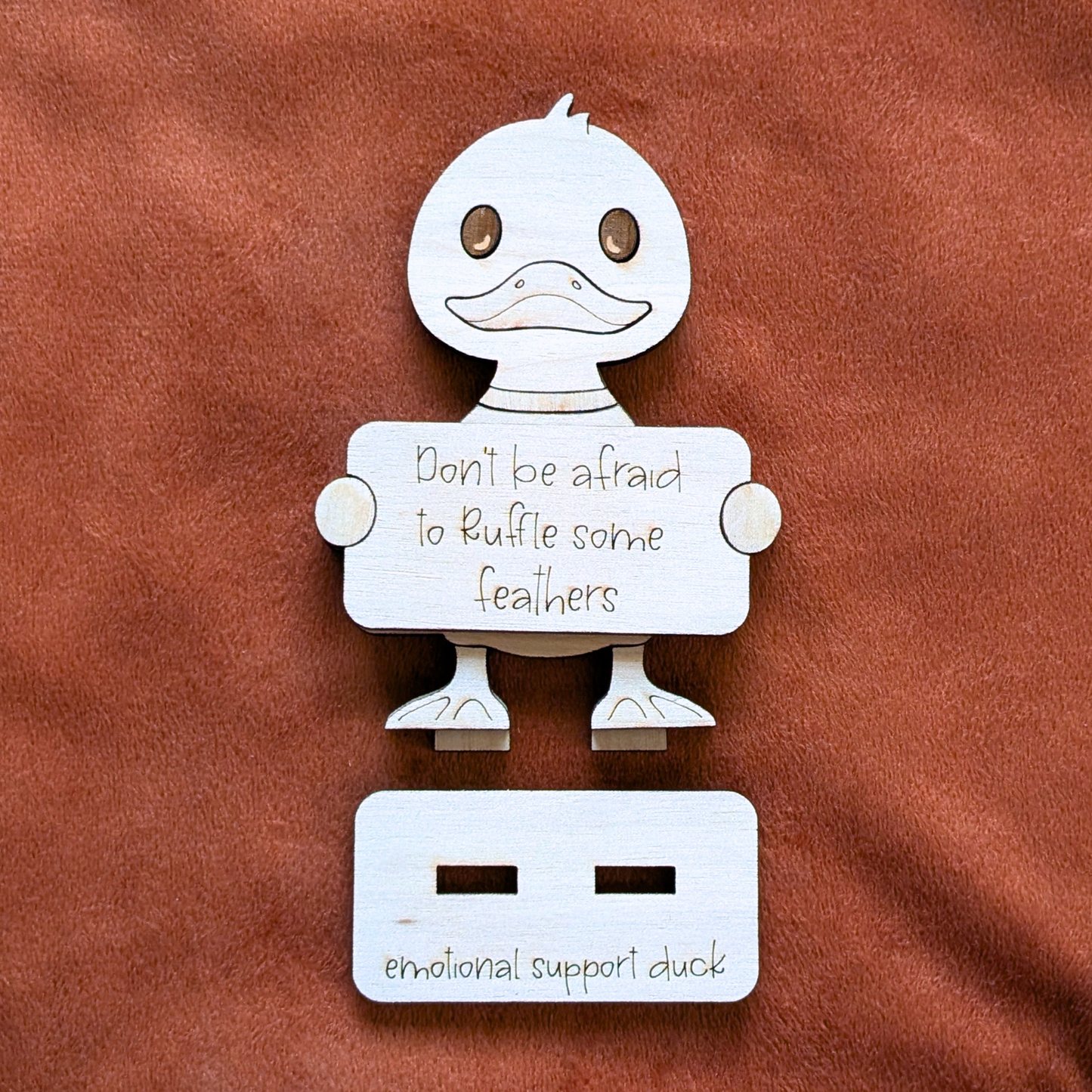 Emotional Support Desk Animal, Desk Decor, Wooden Craft, DIY